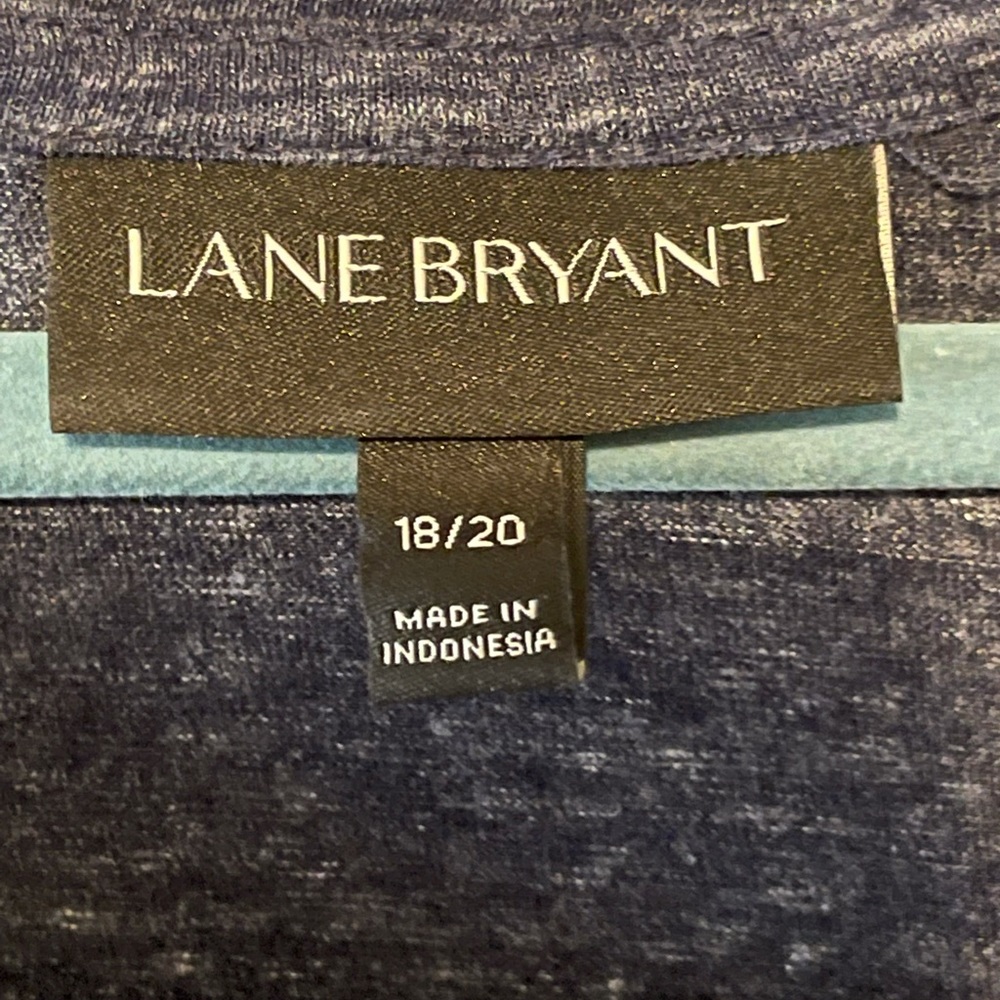 Lane Bryant - heather blue ruffle hem T-shirt dress - Picture 3 of 7